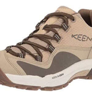 KEEN Women's Wasatch Crest Low Height Lightweight Waterproof Sneaker, Safari/Timberwolf, 7.5