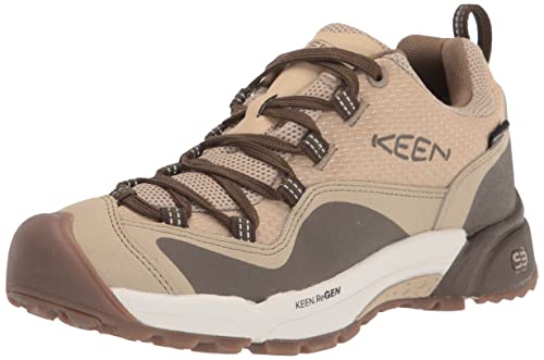 KEEN Women's Wasatch Crest Low Height Lightweight Waterproof Sneaker, Safari/Timberwolf, 7.5