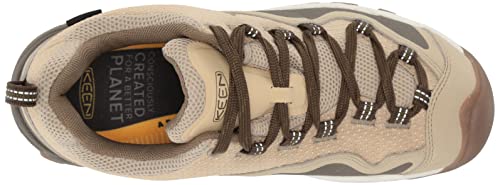 KEEN Women's Wasatch Crest Low Height Lightweight Waterproof Sneaker, Safari/Timberwolf, 7.5