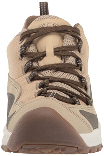 KEEN Women's Wasatch Crest Low Height Lightweight Waterproof Sneaker, Safari/Timberwolf, 7.5