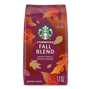 starbucks ground coffee, fall blend medium roast coffee, 100% arabica, limited edition, 1 bag (17 oz)
