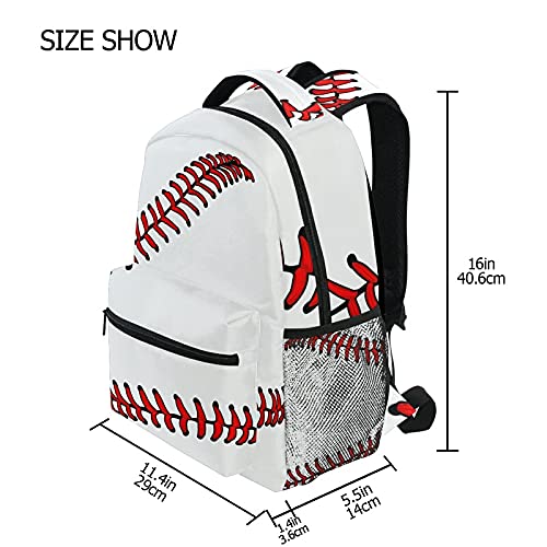 ZOEO Boys School Backpack Baseball Sport Bookbag Bag Hiking Travel Pack for Student 3th 4th 5th Grade Kids with Multiple Pockets Daypack