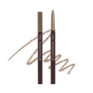 etude drawing eye brow #7 light brown 21ad | long lasting eyebrow pencil for soft textured natural daily look eyebrow makeup | k-beauty