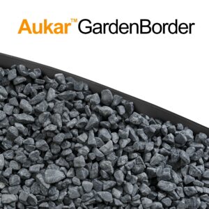 AUKAR Landscape Edging Kit 33ft Length No Dig Garden Edging Border – Include 30 Spikes, Decorative Edging for Lawn Landscaping and Flower Gardens (Black)
