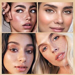 AKARY Freckle Pen Professional Lifelike Face Concealer Point Out Natural Waterproof Longlasting Soft Artificial Fine Makeup Freckle Pen Life Face Decoration (#01 Light Brown)