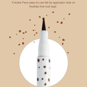 AKARY Freckle Pen Professional Lifelike Face Concealer Point Out Natural Waterproof Longlasting Soft Artificial Fine Makeup Freckle Pen Life Face Decoration (#01 Light Brown)