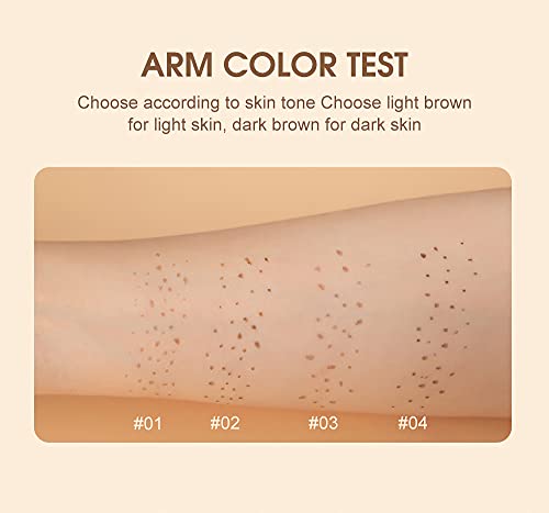 AKARY Freckle Pen Professional Lifelike Face Concealer Point Out Natural Waterproof Longlasting Soft Artificial Fine Makeup Freckle Pen Life Face Decoration (#01 Light Brown)