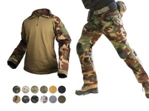 emerson airsoft tactical bdu military suit combat gen3 uniform shirt pants (wolf gray, small)