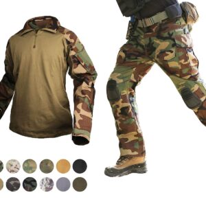 Emerson Airsoft Tactical BDU Military Suit Combat Gen3 Uniform Shirt Pants (Wolf Gray, Small)