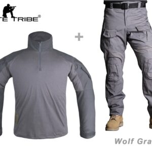 Emerson Airsoft Tactical BDU Military Suit Combat Gen3 Uniform Shirt Pants (Wolf Gray, Small)