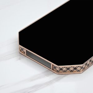 Gold Mirror Tray, Perfume Tray for Dresser, Gold Vanity Trays for Bathroom and Home Decor, 11.6 x 7.7 x 1.2 inches