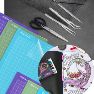 VIKDOOK Cutting Mat for Cricut 12” X12” Strong Grip Sticky for Cricut Mats 5 Pack Purple Color Strong Grip (Strong Grip-12"X12", Purple- 5 Pack)