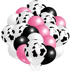 120 pieces cow print balloons for birthday party supplies including 60 pieces 12 inch cow print balloons and 60 pieces 10 inch colorful balloons for baby shower wedding party decoration