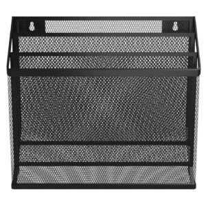 1InTheOffice 3 Tiers File Folder Organizer, Desk Sorter, Black Mesh Organizer