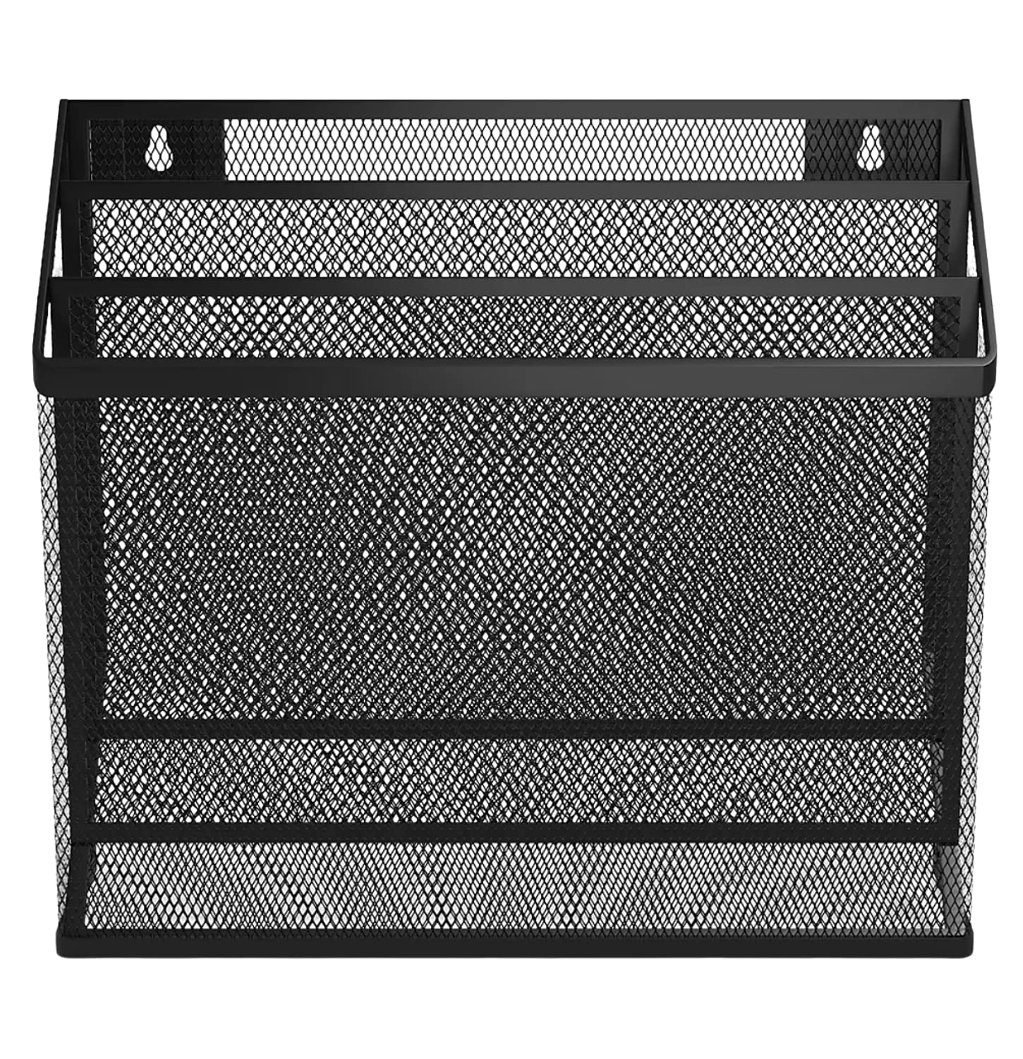 1InTheOffice 3 Tiers File Folder Organizer, Desk Sorter, Black Mesh Organizer