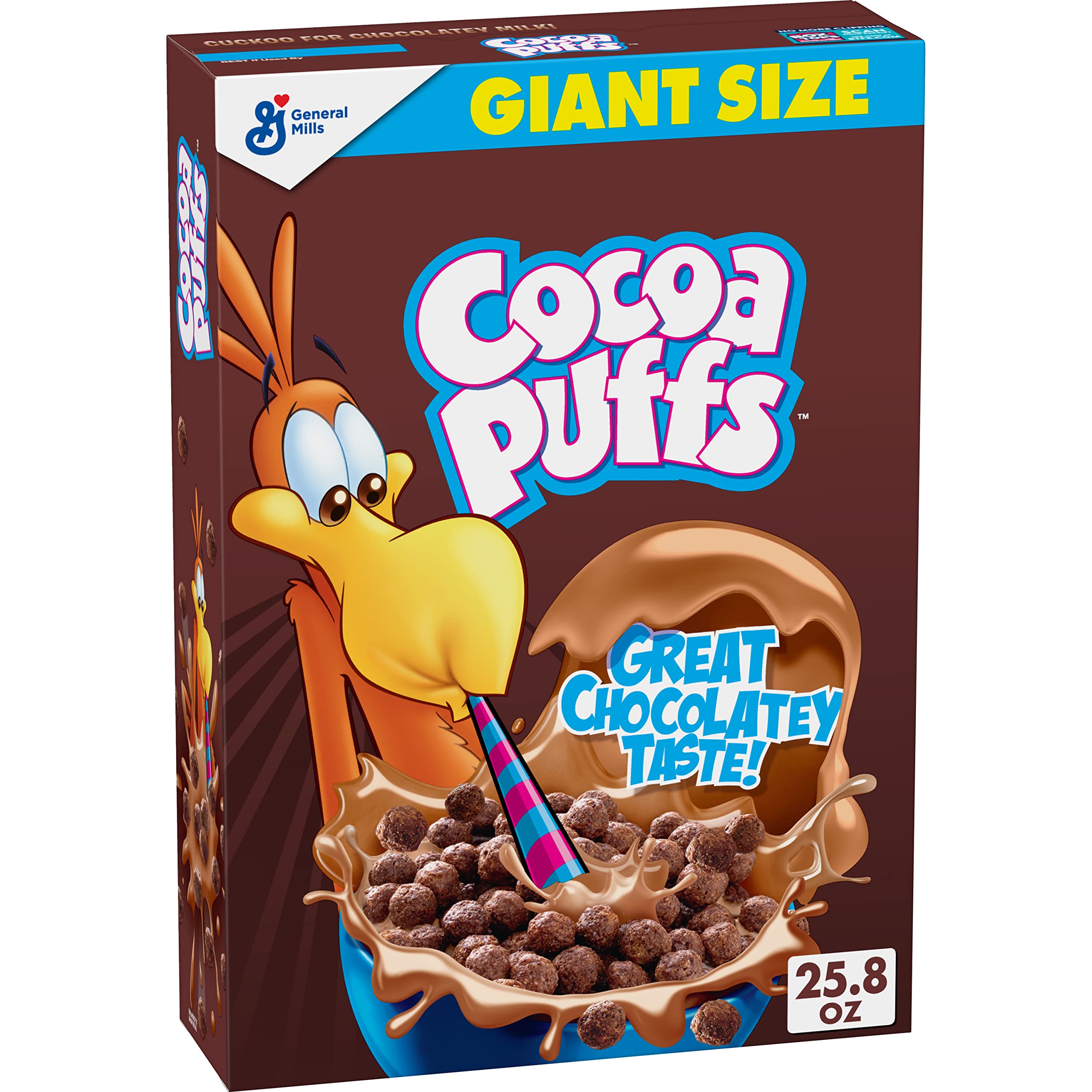 Cocoa Puffs, Chocolate Breakfast Cereal with Whole Grains, Family Size, 25.8 oz