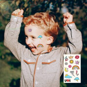 Metker 90 sheets (1000 patterns) kids waterproof Temporary Tattoos toys,suitable for birthday parties,group activities