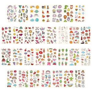 Metker 90 sheets (1000 patterns) kids waterproof Temporary Tattoos toys,suitable for birthday parties,group activities