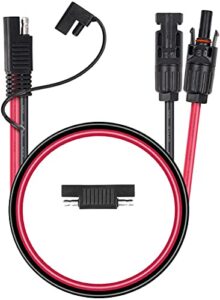solar panel extension cable,10awg sae pv extension cable to solar panels with sae to sae polarity reverse adapters, 11.81inch (luszddbaolu-216201)