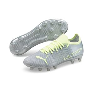 PUMA Women's Ultra 3.4 Firm Ground Soccer Shoe, Diamond Silver-Fizzy, 8