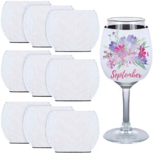 patelai sublimation blank wine glass sleeve wine glass sleeve sublimation insulator cover for wine glass sublimation ornaments supplies, 4.5 x 3.3 inch