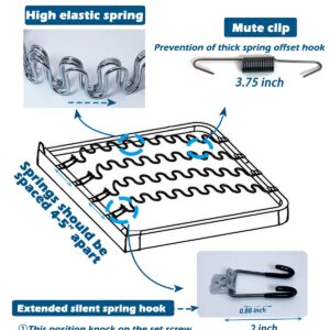 Kaupuar 21" Sofa Upholstery Spring Replacement Kit for Repair Couch Recliner Parts Chair fix Sagging seat