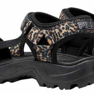 Fila Women's Strap Sandal (Leopard Print, 11)