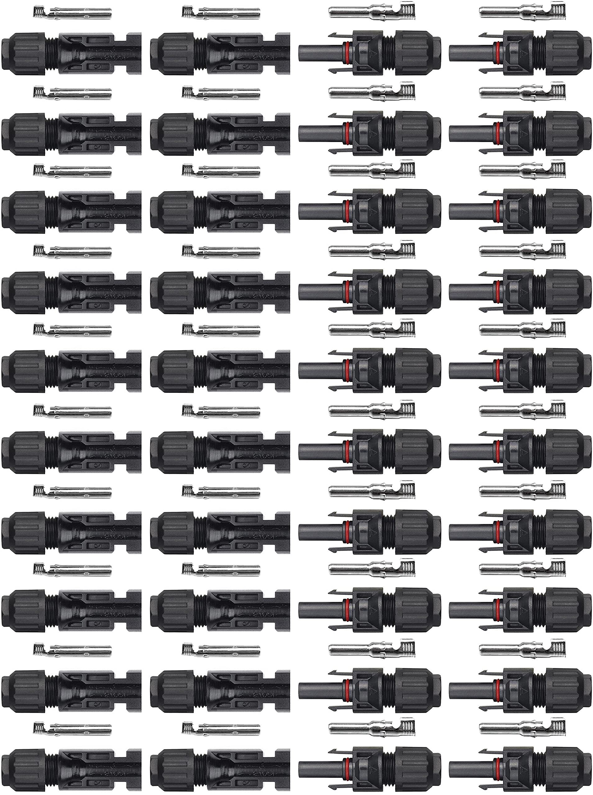 Powerwerx 20 Pairs Solar Connectors - Male & Female IP67 Waterproof Connectors