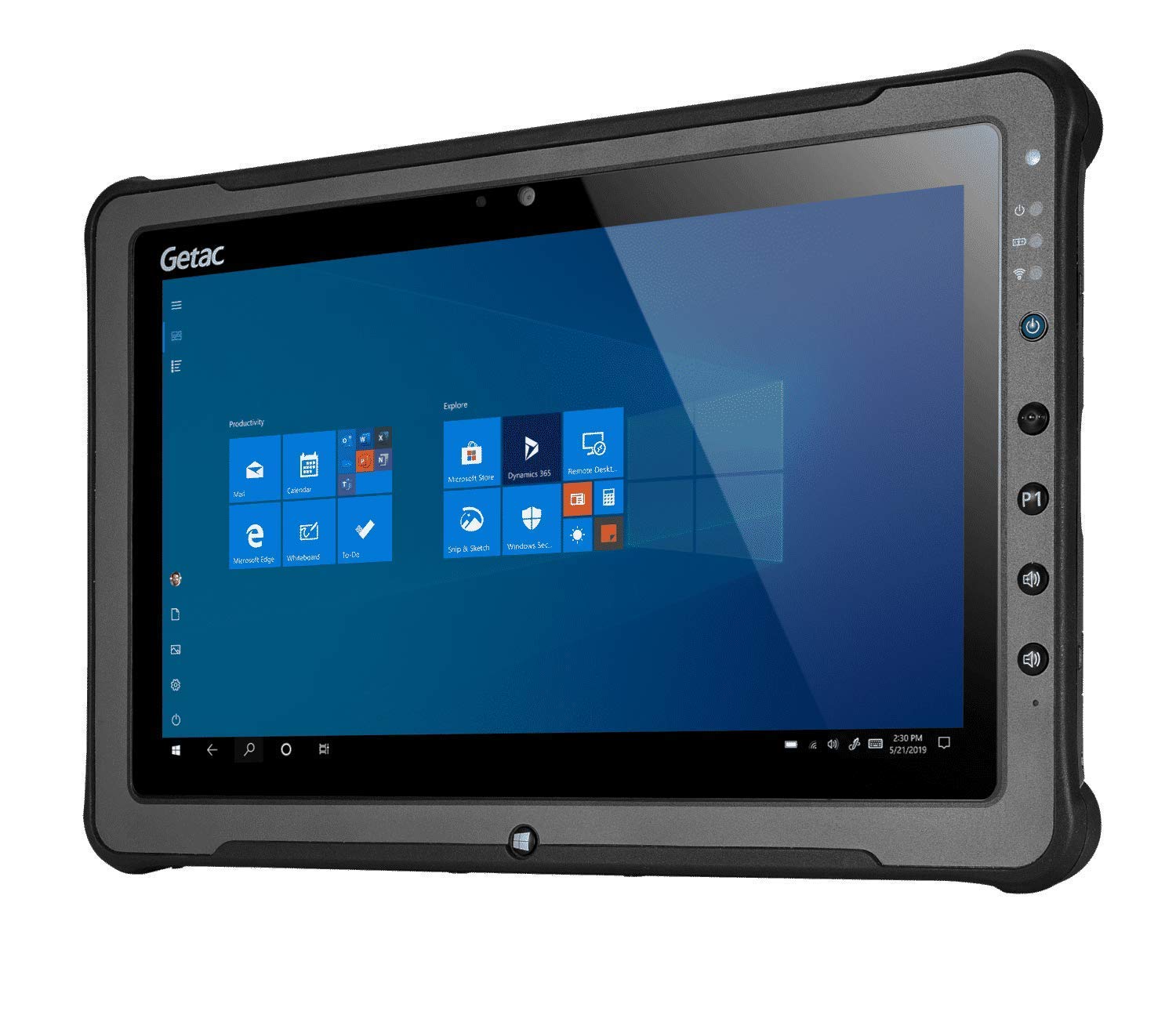 Getac F110 Tablet, 11.6 inch HD Multi-Touch, Intel Core i7-4600U 2.10GHz, 128GB SSD, 8GB RAM, Wi-Fi, Bluetooth, 4G LTE, Webcam, Rear Camera, RFID, Serial Port, Windows 10 Pro (Renewed)