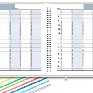 Appointment Book, Schedule Planner by StriveZen, 2024 2025, Daily, Hourly, 15 Minutes Increments, Weekly Scheduling, 7" x 8-3/4", Pockets, 128 Pages, HARDCOVER, UNDATED