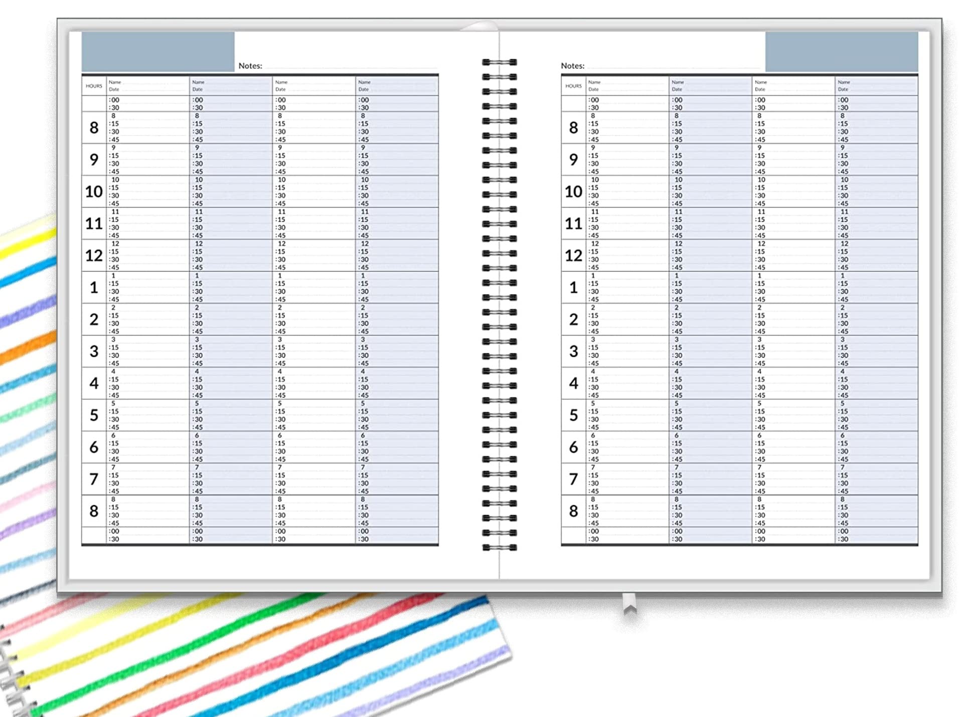 Appointment Book, Schedule Planner by StriveZen, 2024 2025, Daily, Hourly, 15 Minutes Increments, Weekly Scheduling, 7" x 8-3/4", Pockets, 128 Pages, HARDCOVER, UNDATED