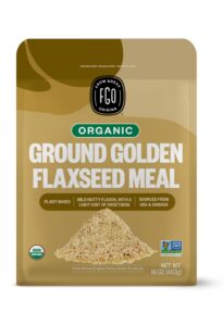 fgo organic ground golden flaxseed meal, cold milled, grown in usa, 16oz, packaging may vary (pack of 1)