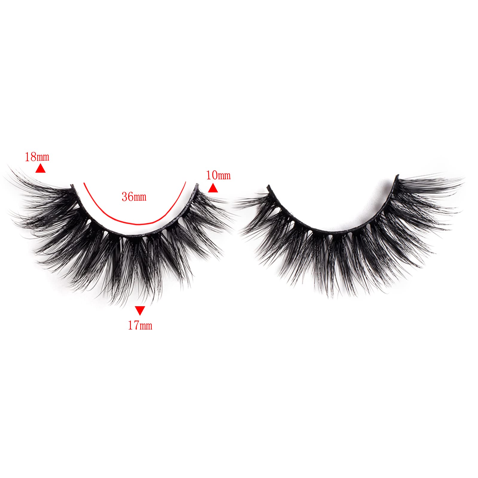 8 Pairs 3D Faux Mink Lashes Handmade Luxurious Volume Fluffy Natural False Eyelashes