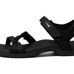 Teva Women's Hurricane Drift Sandal, Black/Black, 10