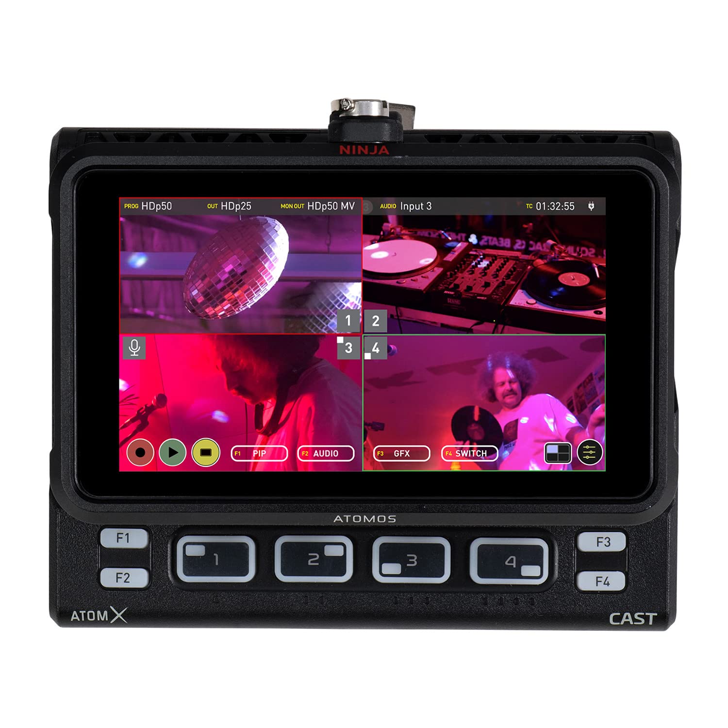 Atomos Ninja V 5" HDMI Recording Monitor with AtomX CAST Switcher Bundle