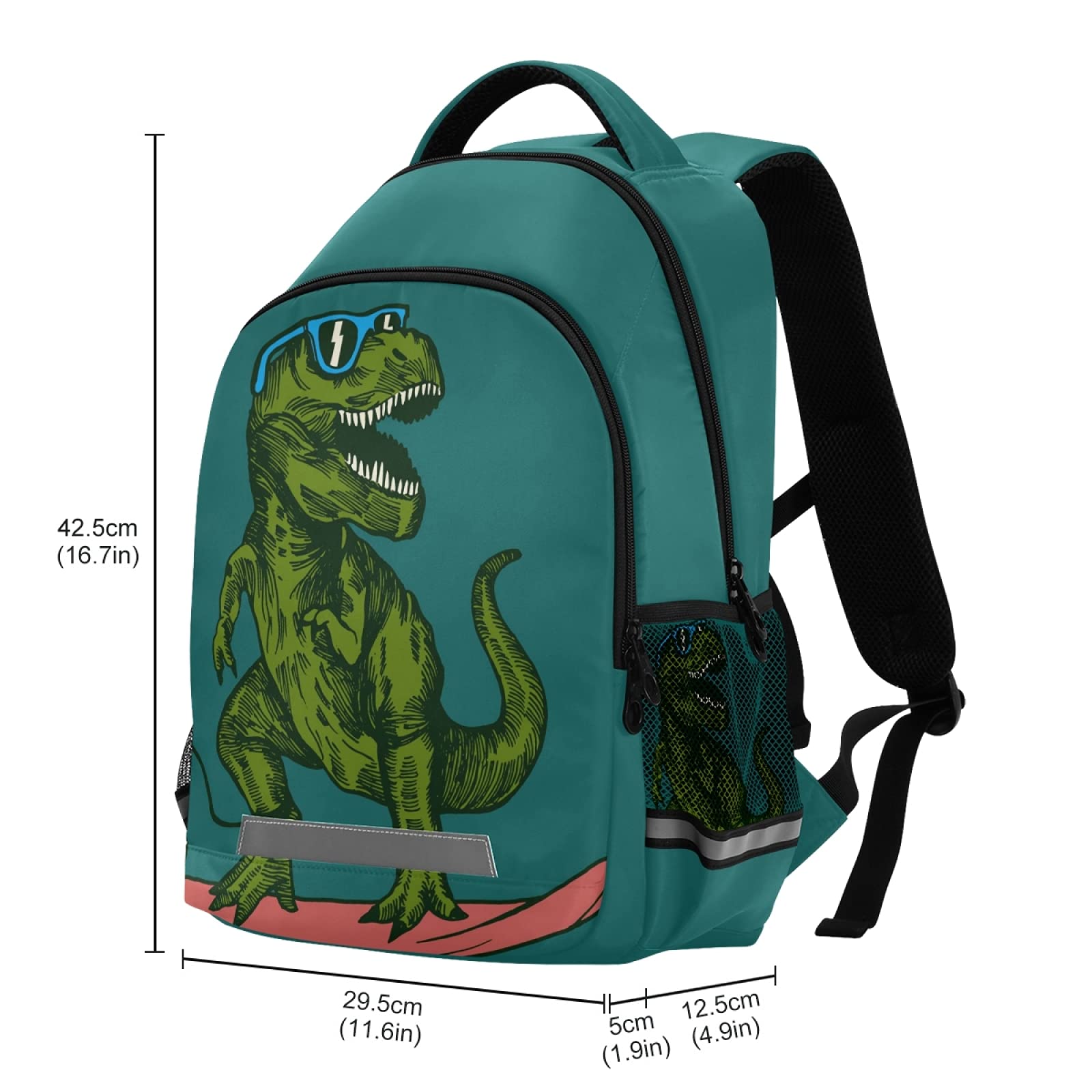 T-Rex Dinosaur Backpack for Students Boys Girls School Bag Travel Daypack Rucksack