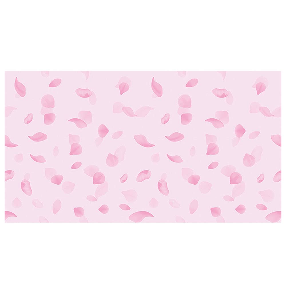 Self Adhesive Vinyl Pink Petal Floral Contact Paper Shelf Liner for Cabinets Dresser Drawer Walls Furniture Table Decal Removable 17.7X117 Inches