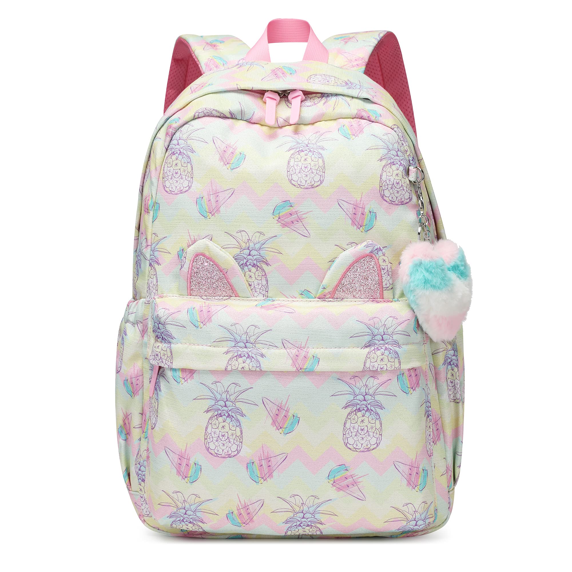 Kid Backpack Girl and Boy Waterproof Cat Ear Bag for School Classic Bag Large Size Light Weight Have Gift Package Yellow Bottom Suitable For Ages 6+ And Above