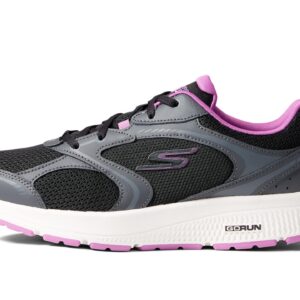 Skechers Women's GO Run CONSISTENT-ANAHITA Sneaker, Black/Purple, 7.5