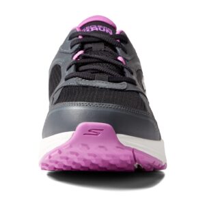 Skechers Women's GO Run CONSISTENT-ANAHITA Sneaker, Black/Purple, 7.5