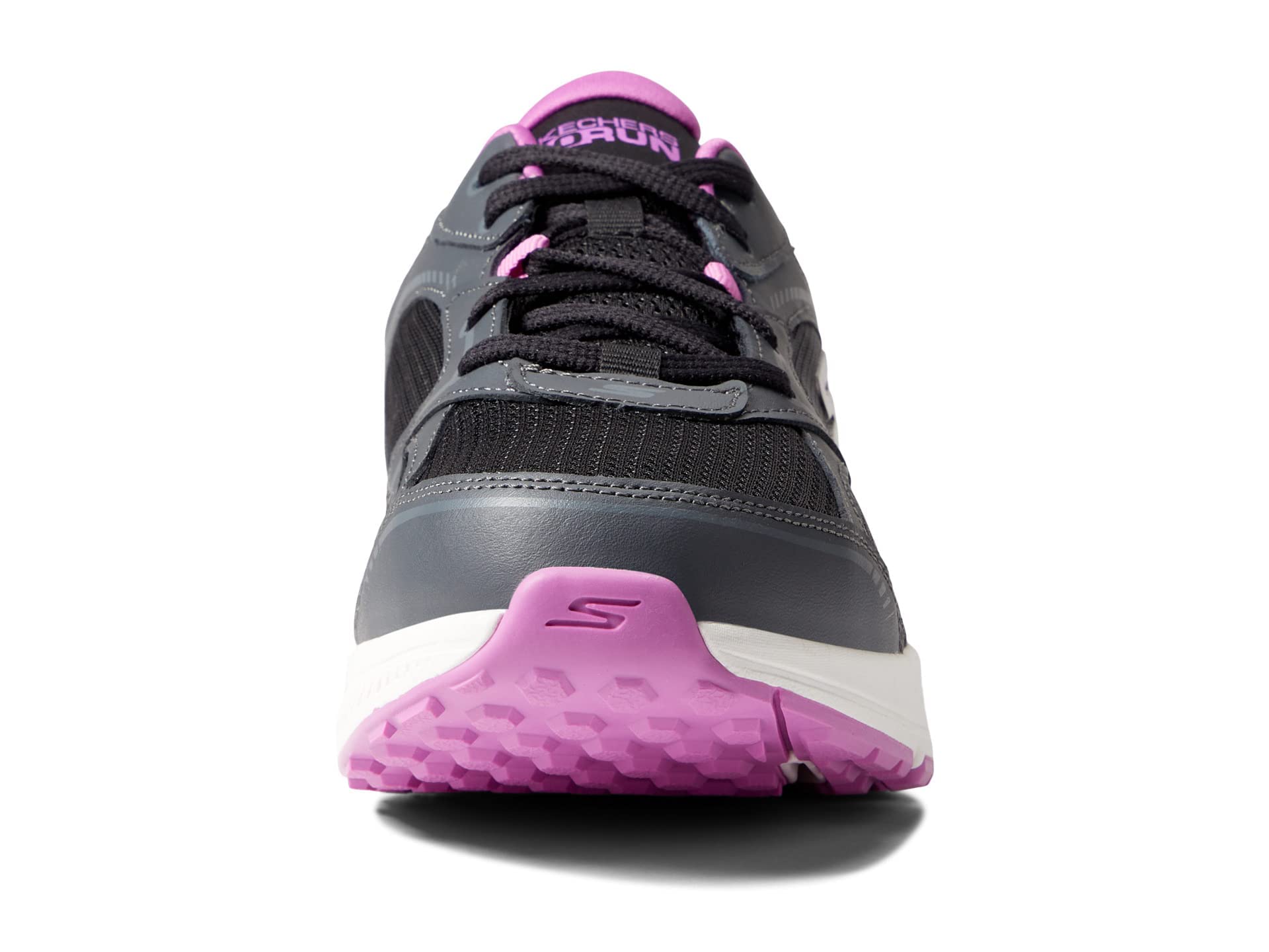 Skechers Women's GO Run CONSISTENT-ANAHITA Sneaker, Black/Purple, 7.5