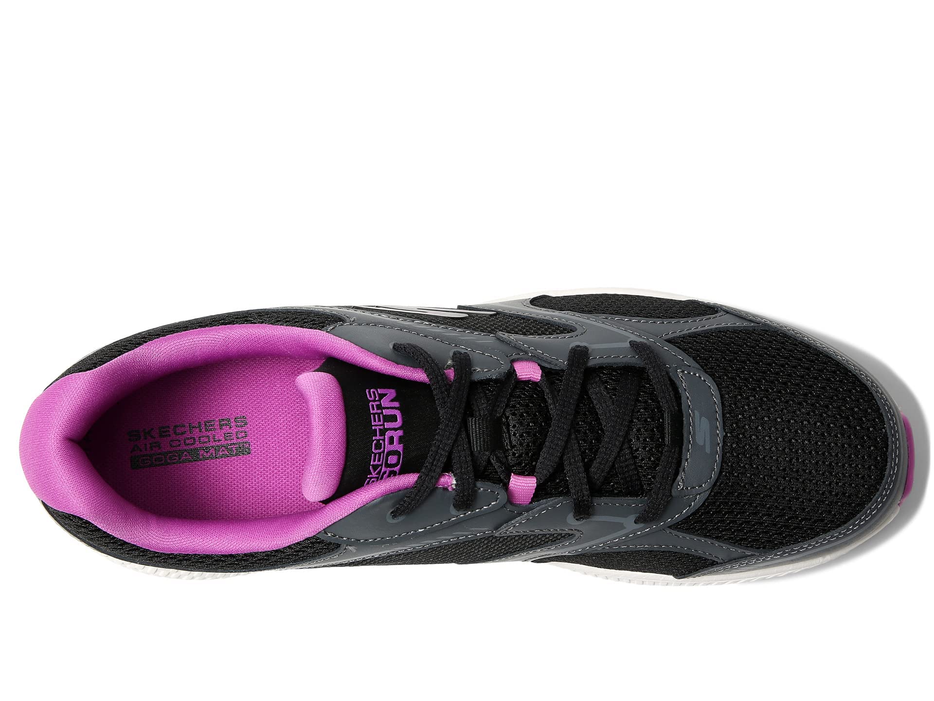 Skechers Women's GO Run CONSISTENT-ANAHITA Sneaker, Black/Purple, 7.5