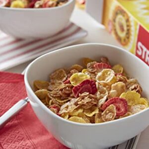 Honey Bunches of Oats with Strawberries Breakfast Cereal, Strawberry Cereal with Oats and Granola Clusters, 11 OZ Box