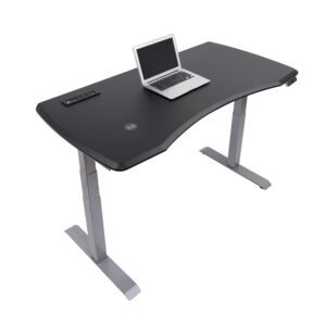 WorkPro® Electric 60"W Height-Adjustable Standing Desk with Wireless Charging, Black