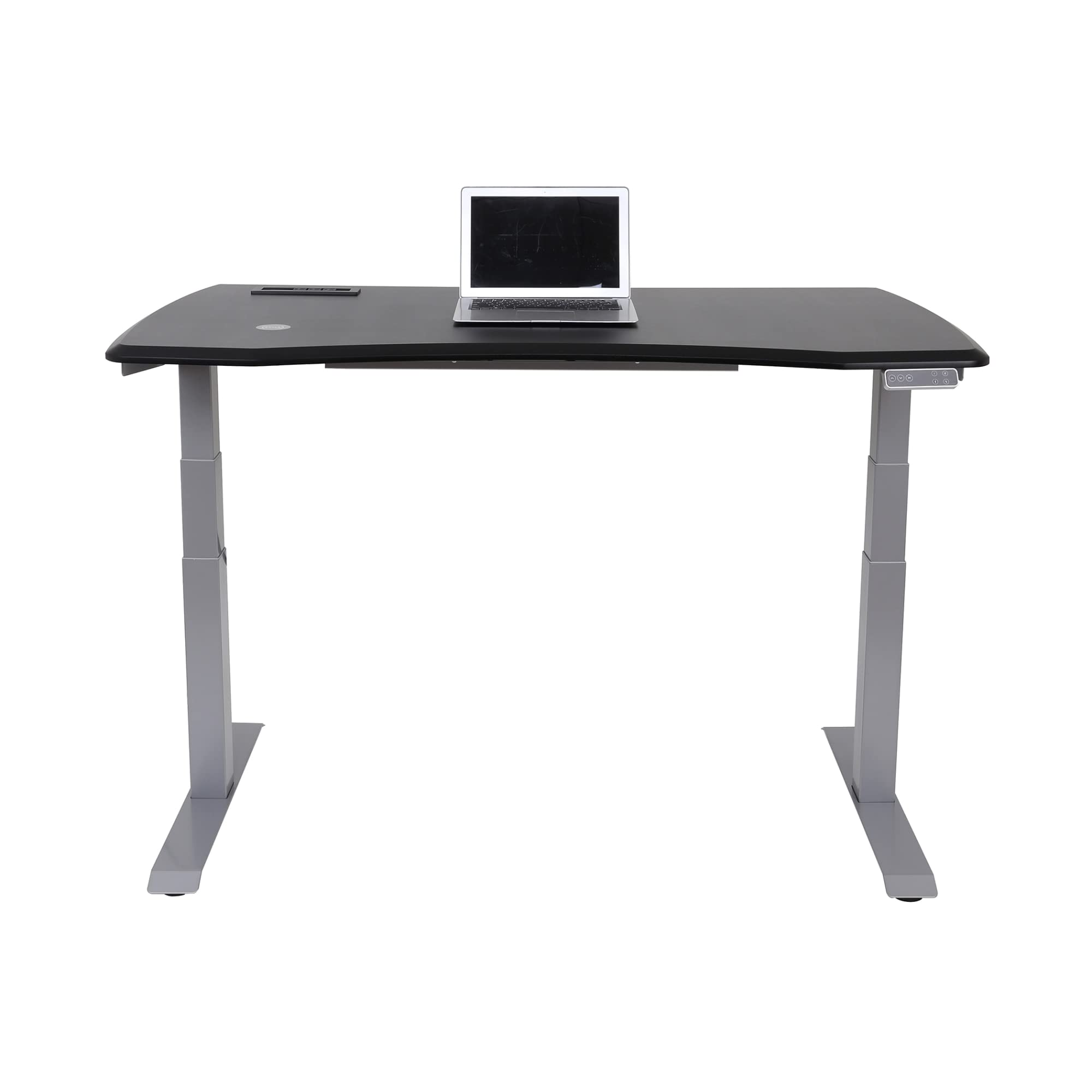 WorkPro® Electric 60"W Height-Adjustable Standing Desk with Wireless Charging, Black