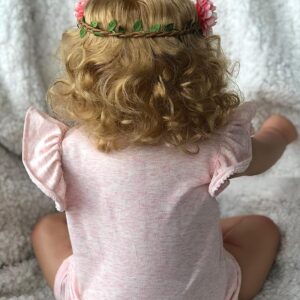 Wamdoll 50CM/60CM Realistic Sweet Face Detailed Painting Blonde Hair Smiling Reborn Toddler Newborn Baby Girl Doll Handcrafted in Silicone Vinyl That Look Real and Feel Real