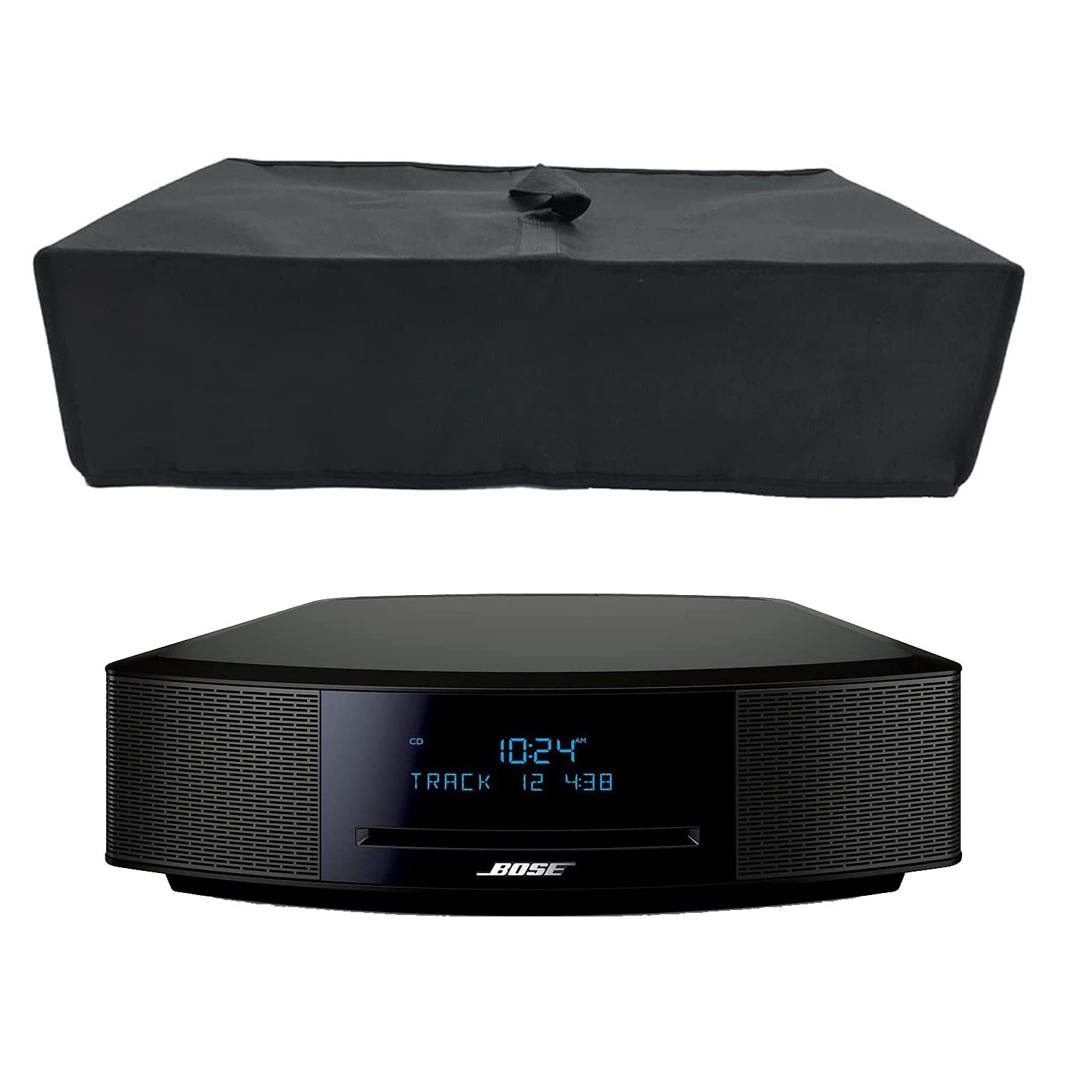 Wanty Black Antistatic Water-Proof Dust-Proof Nylon Fabric Printer Cover Case Protector for Bose Wave Music System IV