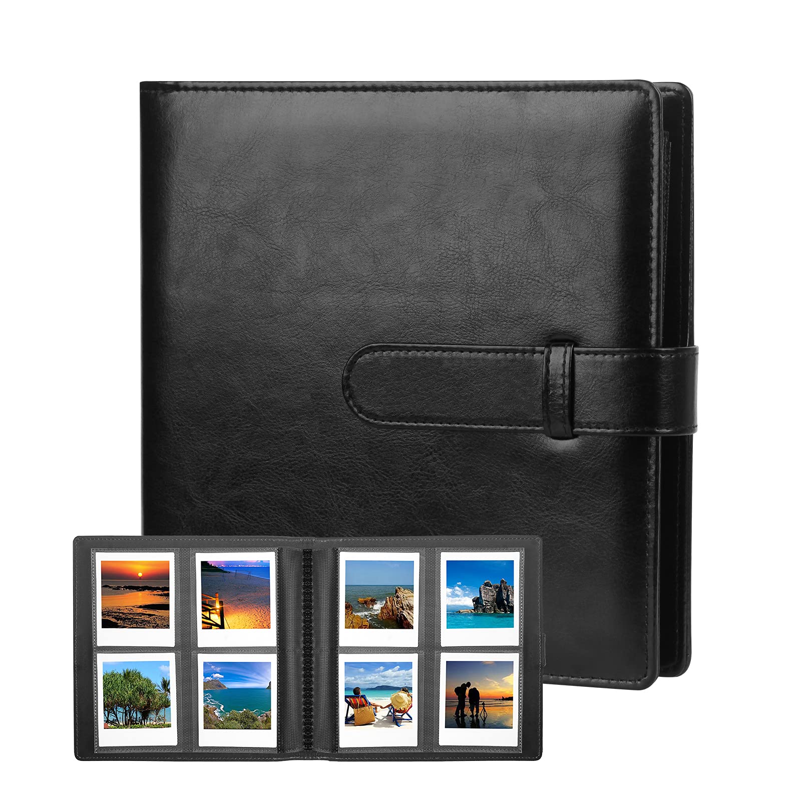 256 Pockets Photo Album for Fujifilm Instax Square SQ1 SQ6 SQ10 SQ20 Instant Camera, Fujifilm Instax SP-3 Mobile Printer, Extra Large Picture Albums for Fujifilm Instax Square Instant Film (Black)