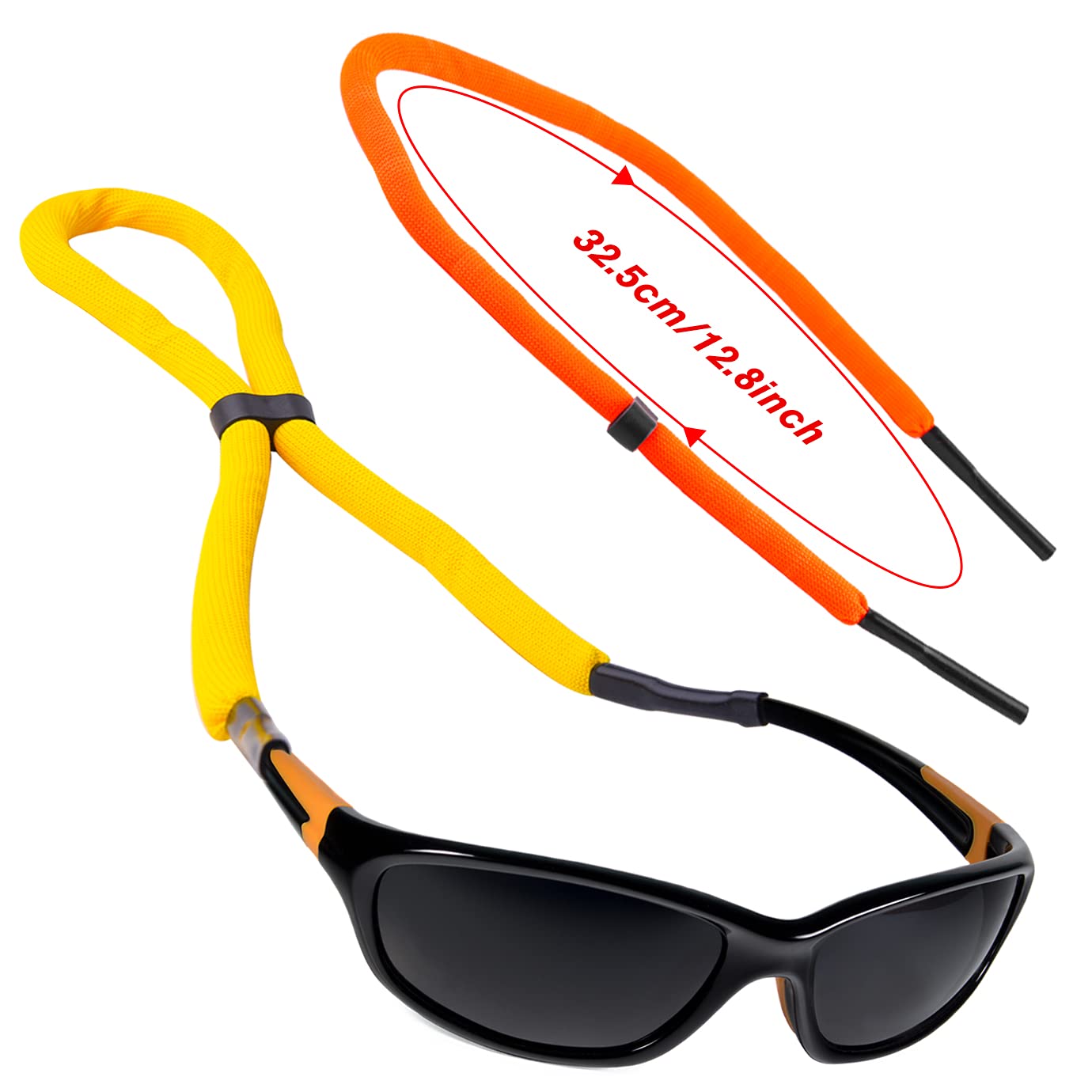 WXJ13 8 Pieces Floating Sunglass Strap Adjustable Sunglasses Straps Glasses Float Adjustable Eyewear Retainer Safety Outdoor Eyeglass Rope for Sport Swimming Men Women, 8 Color