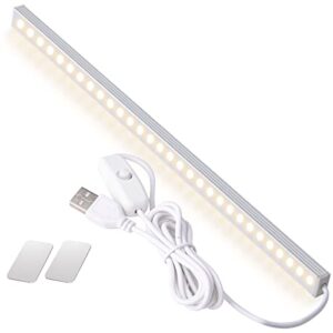 dweptu kitchen lights closet lights led stick on lights under counter light fixtures with usb powered led light bar for room under counter lighting work tables student dormitory…